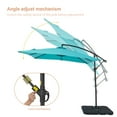 thumbnail image 7 of ACEGOSES 8.2x8.2ft Square Offset Patio Umbrella with Base, Outdoor Hanging Umbrella with Steel Ribs for Deck, Balcony and Garden,Lake Blue, 7 of 7