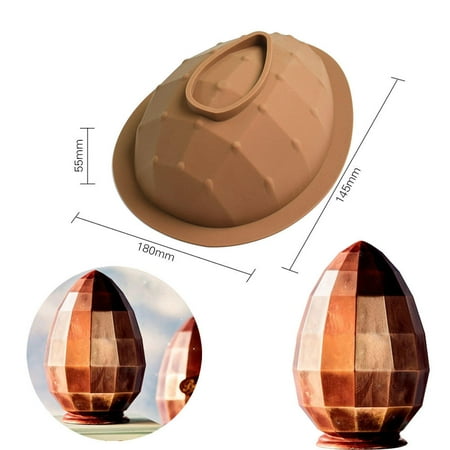 

MINM Breakable Easter Egg Mold Large Easter Egg Silicone Molds for Chocolate 3D Dinosaur Egg Chocolate Mold
