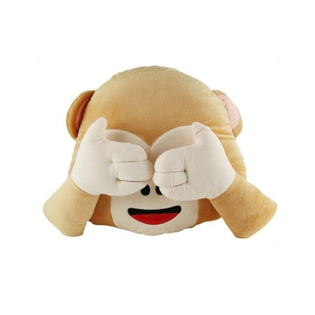 Monkey Pillow See No Evil Speak No Evil Hear No Evil Emoji Plush