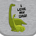 thumbnail image 4 of Inktastic I Love My Dad with Baby and Daddy Brontosauruses Boys or Girls Baby Bib, 4 of 4