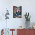thumbnail image 4 of Luxe Metal Art 'Painted Buddha II' by Linda Woods, Metal Wall Art, 16"x24", 4 of 9