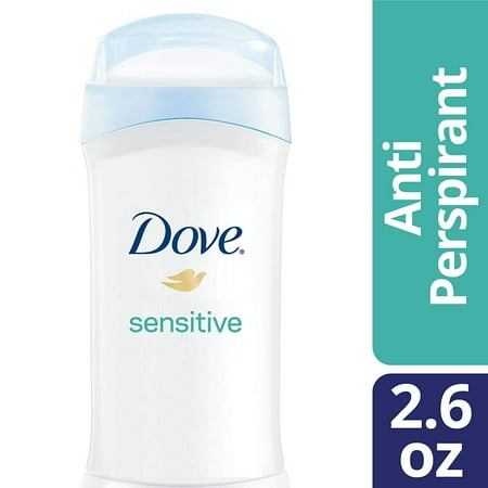Dove Antiperspirant Deodorant Stick for Women Sensitive Skin Invisible Solid 2.6 oz 3 Pack