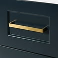 thumbnail image 5 of Ariel Taylor 36 In. Right Offset Oval Sink Bathroom Vanity With Carrara White Quartz Countertop 1.5 Edge In Midnight Blue, 5 of 11