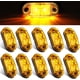 thumbnail image 1 of 10 luces de posición para remolque de 2,5 pulgadas y 2 diodos, impermeables, LED, ovaladas, para camión, RV, accesorios exteriores (ámbar), 1 of 5