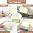 thumbnail image 2 of Dosaele Cute Night Light, Kawaii Toast Night Lamp for Desk Decor, Table, Baby Nursery and Bedroom Room Decor Aesthetic, Dimmable Rechargeable Toaster Bread Lamp, 2 of 2