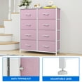 thumbnail image 3 of Uforic 8-Drawer Fabric Dresser, Storage Chest for & Living Room, Pink, for Kids & Adults, 3 of 6