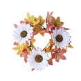 thumbnail image 3 of Corona artificial con anillo de vela, portavelas de pilar, corona de otoño pequeña, corona de otoño para bodas, centros de mesa, 3 of 9