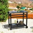 thumbnail image 3 of Outdoor Prep Cart Dining Table for Pizza Oven; Patio Grilling Backyard BBQ Grill Cart, 3 of 7