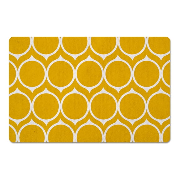 Creative Products Mid Mod Yellow 27x18 Floor Mat