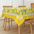 thumbnail image 2 of SUNOLIFE Summer Lemon Tablecloth Rectangular Tropical Yellow Fruit Table Cloth Cover 60x120 Inch, 2 of 4