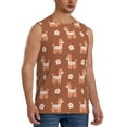 thumbnail image 2 of Daiia Cute Poodle Dog Printed Men's Tank Tops,Casual Soft Sleeveless Gym Muscle Shirts Bodybuilding Tee-Large, 2 of 8