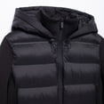 thumbnail image 4 of TaTaai Womens Solid Color Long Sleeve Padded Coat Winter Warm Jacket Hooded Outerwear Casual Puffer Parka Gift, 4 of 8
