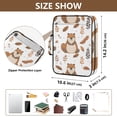 thumbnail image 3 of Haosy Accordion File Organizer Zipper Binder 500 Sheet 6-Tab Expanding File Folder Multi-Pocket 1.2 Inch 3 Ring Cute Beaver and Leaf, 3 of 7