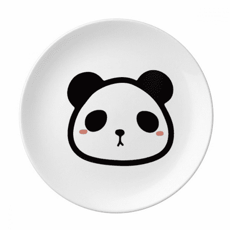 

Animal Panda Round Plush Lovely Cat Plate Decorative Porcelain Salver Tableware Dinner Dish