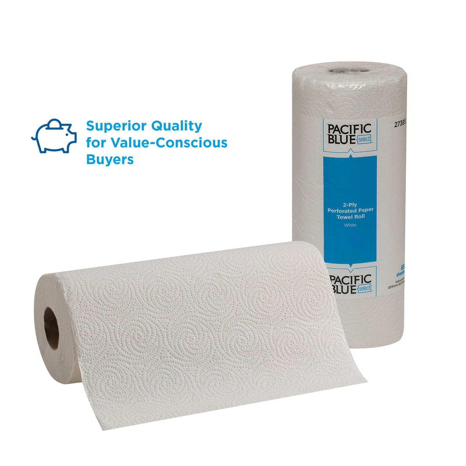 Pacific Blue Select, GPC27385CT, Perforated Paper Towel Roll, 30 / Carton, White