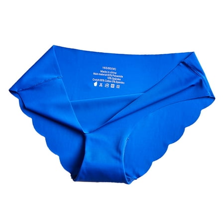 

NECHOLOGY Women s Ice Silk Seamless Sports Low Waist Briefs Women Boxers Underwear Underpants Blue Small