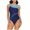 Blue, variant on Tarmeek Women One Piece Swimsuits Tummy Control Sport Bathing Suit Athletic Racerback Swimwear Training Exercise Slimming Bathing Suit