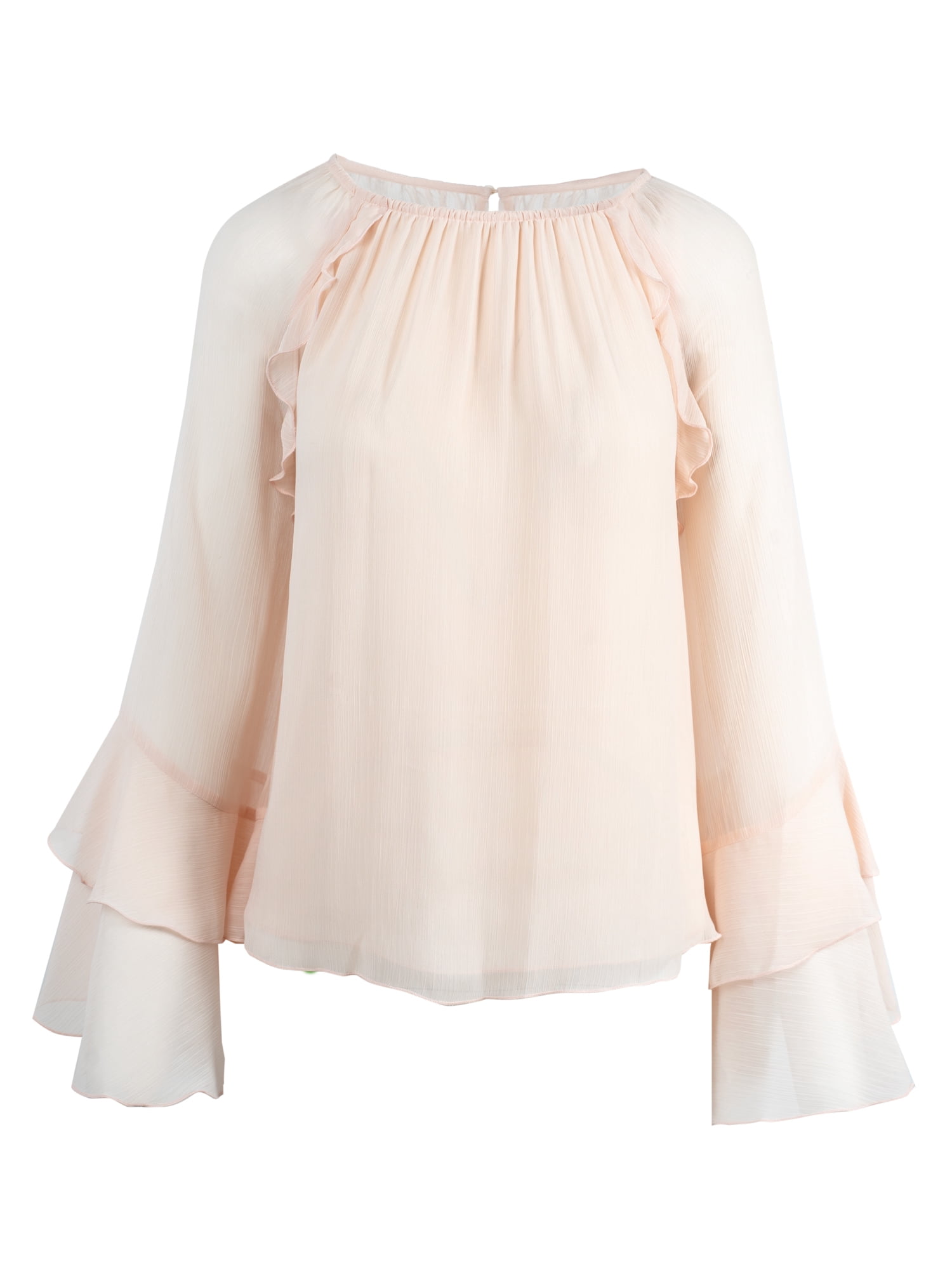 Jessica Simpson Women's Elaine Ruffle Blouse with Long Sleeves, Sizes XS-XL