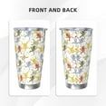 thumbnail image 3 of Lsque Cartoon Monkey Pattern 20oz Car Cup with Lid and Straw, Insulated Coffee Cup with Straw Topper, Spill Proof Travel Coffee Mug, Stainless Steel Tumble-Straw Three-piece Set, 3 of 8