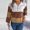 Coffee, variant on FDGIU Women's V Neck Sweater 2025 - Cable Knit Lantern Sleeve Pullover, Oversized Contrast Striped Top, Casual Fall Fashion Sweater