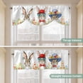 thumbnail image 5 of Tie Up Valance Curtain for Kitchen,Spring Easter Cute Bunny Flower Rod Pocket Short Curtains Adjustable Tie-Up Shade Valances,Watercolor Country Leaves Window Treatment for Bathroom Living Room, 5 of 9