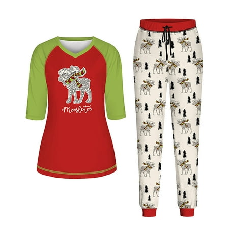 

Girl s Family Pajamas Thermal Underwear Christmas Elk Thermal Pajamas