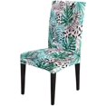 thumbnail image 3 of Art Tropical Summer Chair Cover Watercolor Leaves Leaf Slipcovers for Chairs Set of 4 Stretch Removable Washable Chair Covers for Dining Room Hotel Kitchen, 3 of 5