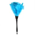 thumbnail image 3 of Soft Turkey Feather Duster Brush With Black Handle Home Furniture Car Cleaning Tools (Blue), 3 of 3