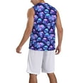 thumbnail image 2 of Pofeuu crystal Skull flower star Print Basketball Jersey, Shirts for Men Youth Basketball Jersey Crew Neck-Small, 2 of 6