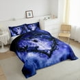 thumbnail image 4 of Feelyou 3D Spider Animal 2-Piece Twin Comforter Set, Blue Romantic Rose Floral Bedding, 4 of 9