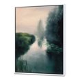 thumbnail image 1 of Twilight Fog Lakeshore - Landscape & Nature Framed Canvas, 1 of 3