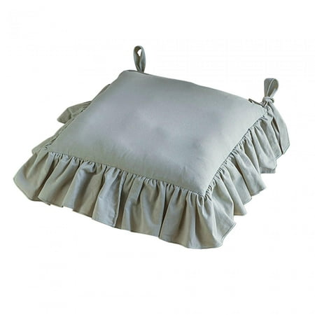 

Flouncing Chair Cushion Pad Portable Buttocks Pad with Frilled Washable Chair Seat Pad Cushion for Dining Chair Home Decorations Accessory Green