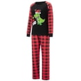 thumbnail image 3 of Hirigin Store Family Matching Christmas Set Dinosaur Print Long Sleeve Round Neck Tops/Romper Plaid Trousers, 3 of 10