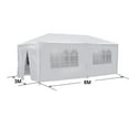 thumbnail image 4 of ZENSTYLE Gazebo Party Outdoor Tent in White,10 x 20' with 6 Side Walls Wedding Canopy Cater Events, 4 of 7