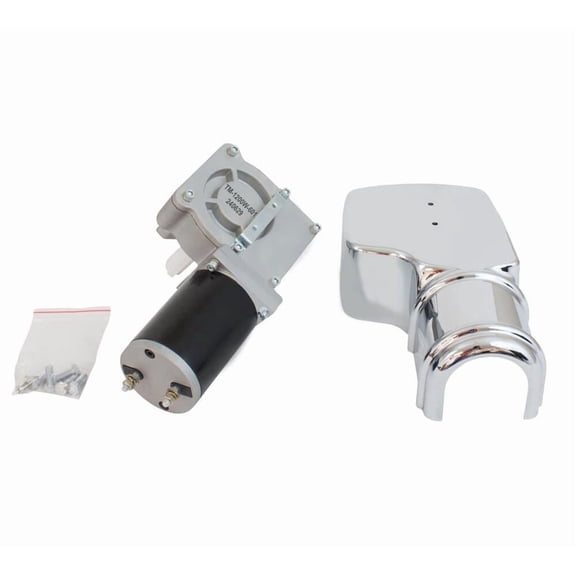 1200W 60:1 Tarp Motor for Dump Truck Tarp Systems with Chrome Cover 12VDC / 55 AMPS / 65 RPM (1 Year Warranty)
