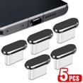 1/5PCS Type C Metal Dust Plug For iPhone 15 Pro Samsung Xiaomi Huawei