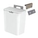 thumbnail image 5 of Contenedor de compost para interiores con gancho y tapa deslizante, abierto, estable, para colgar basura Blanco 9L, 5 of 9