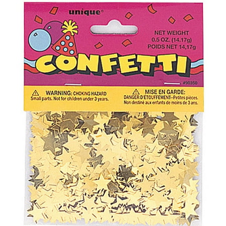 - (2 pack) Foil Star Confetti, Gold, 0.5 oz