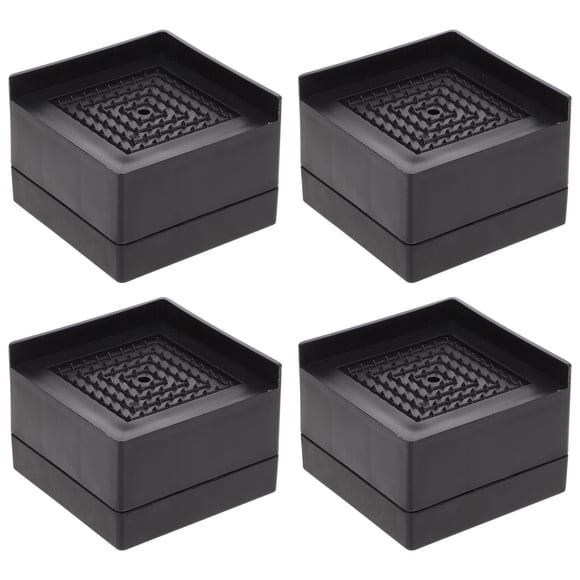 BRIGHTFUFU 4 piezas de altura de cama pesada altos de muebles Muebles elevadores de la altura del sofá (negro)