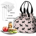 thumbnail image 4 of Scottish Terrier Drawstring Lunch Bag Women - Drawstring Lunch Bag Insulated for Work Office - Stain-Resistant Large Lunchbags for Women with Multi-Pockets, 4 of 6