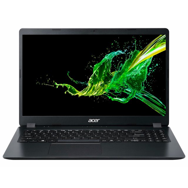 laptop acer intel core i5 8gb ram 256gb ssd w10 15.6" fhd portátil negro, vista frontal con pantalla Full HD abierta, teclado completo y touchpad visibles, bisel estrecho y logotipo Acer; diseño compacto para trabajo y estudio, incluye webcam y puerto HDMI para pantalla externa.