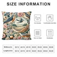 thumbnail image 5 of JRXY Vintage Bird Floral Pillow Covers Pink Green Yellow Flower Leaves Decorative Throw Pillows For Couch Chinoiserie Cases Farmhouse Home Decor Sofa Bed Porch Outdoor White, 5 of 5