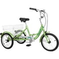 thumbnail image 3 of MOONCOOL 16 inch Tricycle Trikes for Beginner Riders, Small Tricycle Single Speed 3 Wheel Bikes, Low Step Through Three-Wheeled Bicycles with Rear Basket, 3 of 11