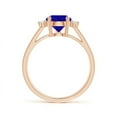 thumbnail image 2 of Angara Natural 1.95 Ct. Tanzanite with Diamond Classic Ring in 14K Rose Gold for Women (Ring Size: 11.5), 2 of 9