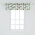 thumbnail image 2 of Ambesonne Tropical Window Valance, Pastel Contemporary Palms, 42" x 12", Pale Pink and Petrol Blue, 2 of 3