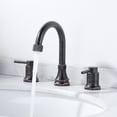 thumbnail image 4 of Wowow 8 in. Widespread Double Handle Bathroom Faucet with Pop-up Drain Kit in Oil Rubbed Bronze, 4 of 9