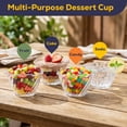 thumbnail image 2 of Fit Meal Prep 12 Pack Plastic Dessert Cups 5 oz, Clear Mini Ice Cream Sundae Cups, Individual Swirl Tulip Shape Dish Holder for Party, Wedding, Buffet, 2 of 7