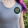 thumbnail image 2 of Fierce Snarling Tribal Tiger Oni  Pinback Button Pin, 2 of 4
