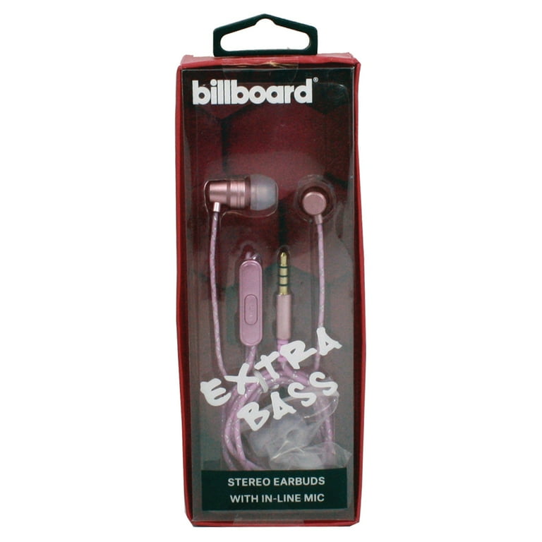 Billboard stereo earbuds with mic sale