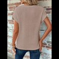 thumbnail image 4 of Camisetas para Mujer, Camisetas Informales con Mangas Murciélago Lisas y Dobladillo Cruzado, Camisetas Ajustadas A Albaricoque M, 4 of 8